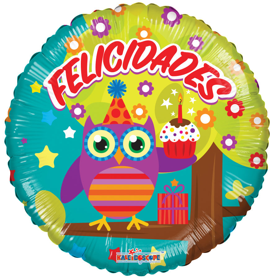 18" Buho Felicidades Balloon (Spanish)