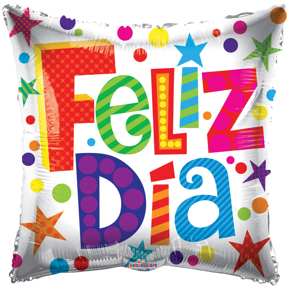 18" Feliz Dia Patterns Balloon (Spanish)