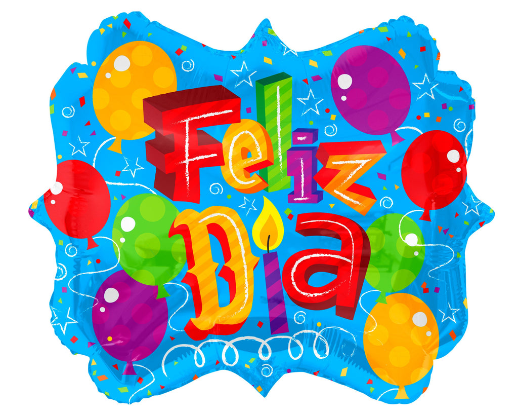 18" Feliz Dia Marco Shape Balloon (Spanish)