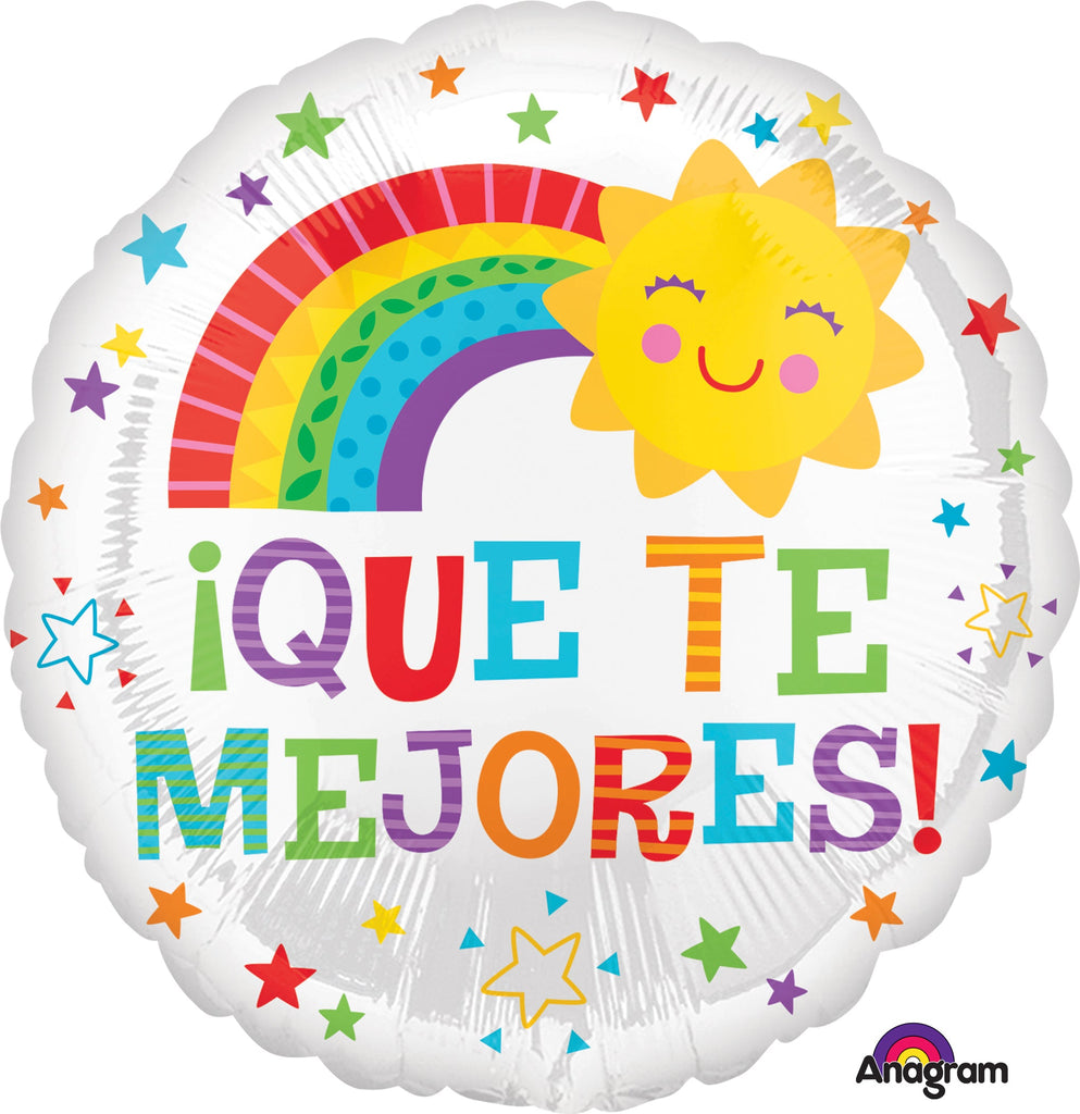 18" Que Te Mejores Happy Sun Balloon (Spanish)