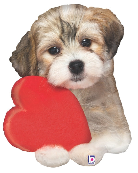 29" Foil Shape Adorable Puppy Love Balloon