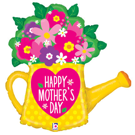 32" Foil Shape Mother's Day Garden Watering Can Balloon