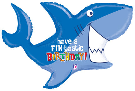 39" Foil Shape Birthday Shark Balloon