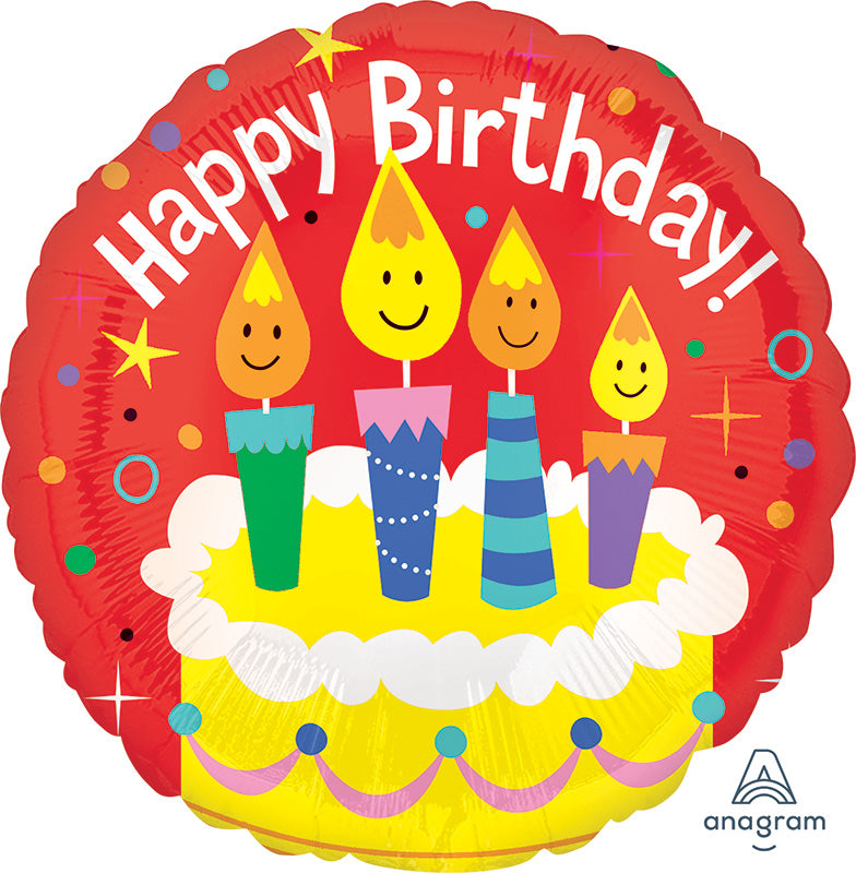 28" Jumbo Happy Birthday Candles Foil Balloon