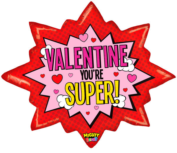 32" Mighty Bright Mighty Super Valentine Foil Balloon