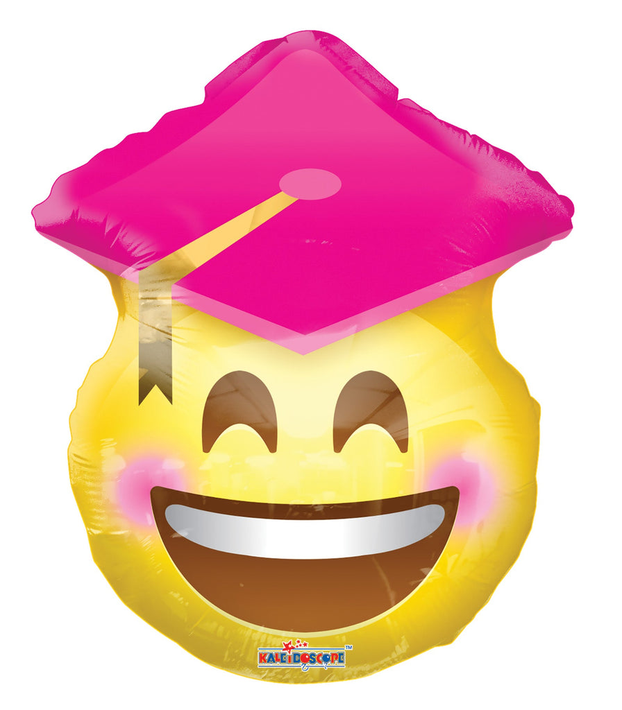 18" Smiley Grad Rose Foil Balloon