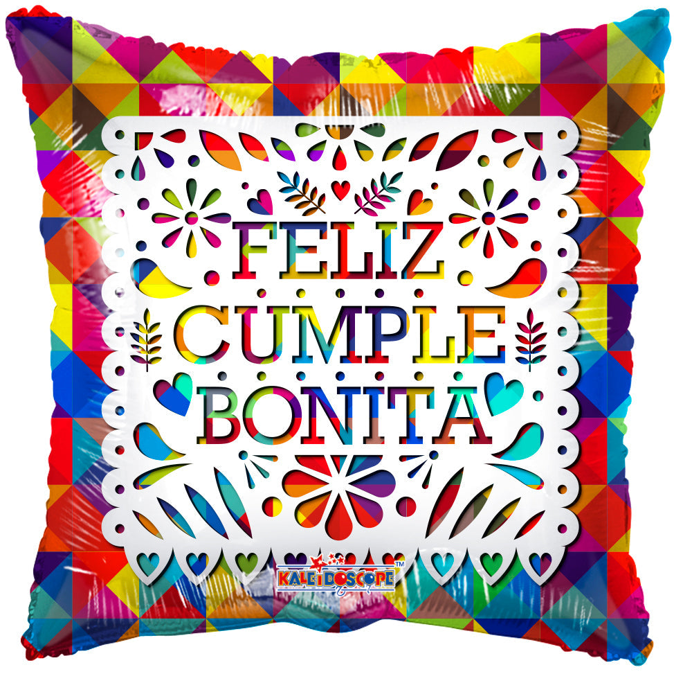 18" Mexicana Bonita Cumple Foil Balloons (Spanish)