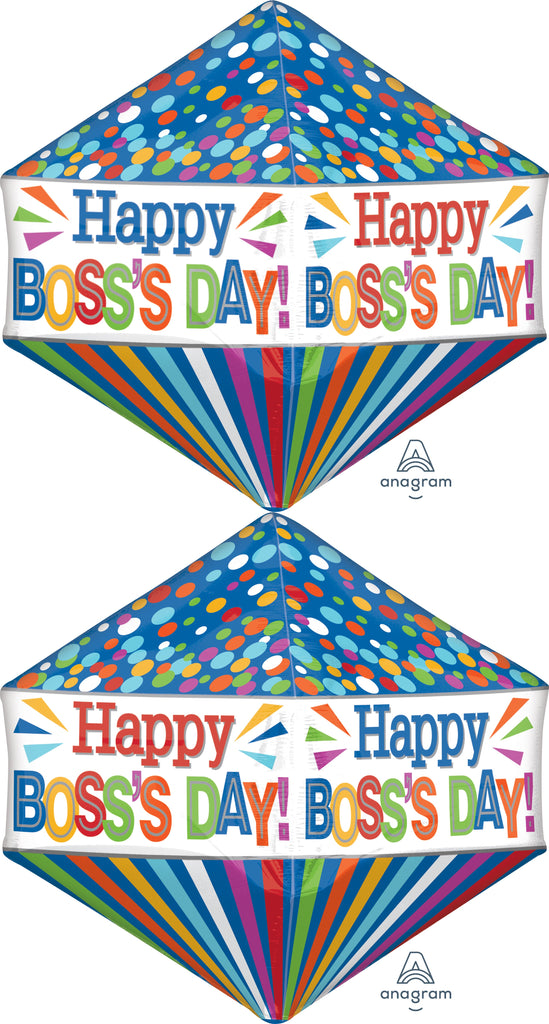21" Ultrashape Anglez Boss's Day Dots & Stripes Balloon