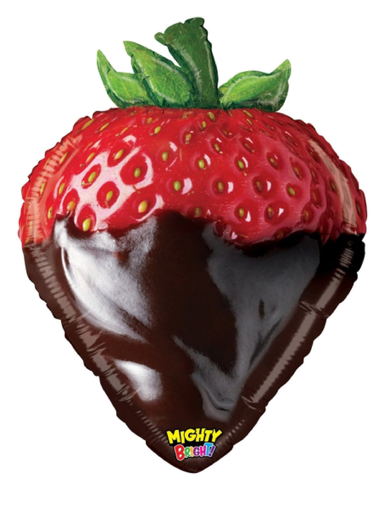 26" Mighty Bright Shape Mighty Chocolate Strawberry Balloon