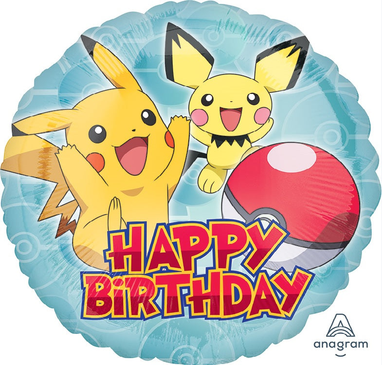 18" Pokemon Happy Birthday Balloon