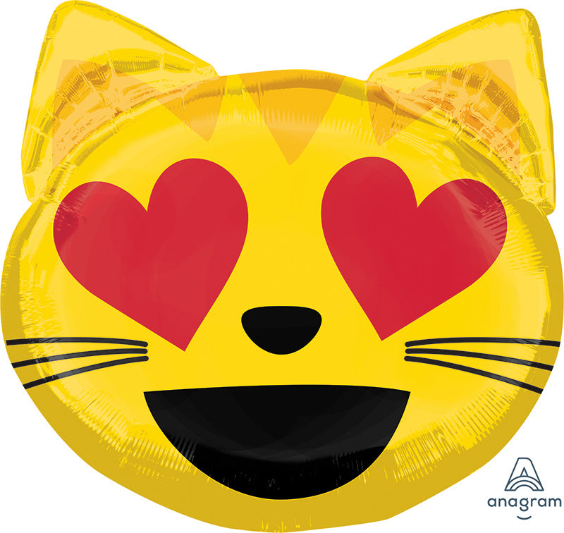 22" Emoticon Cat Love Balloon