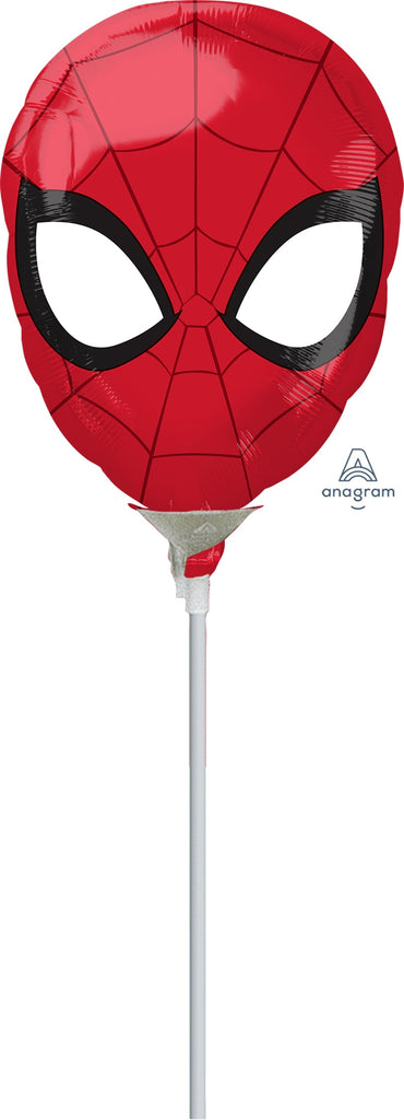 Airfill Only Mini Shape Spider-Man Head Foil Balloon