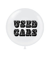 36" Tuftex Latex Balloon 2 Count Use Cars (White)