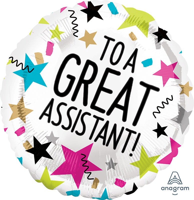 18" Great Assistant Stars Foil Balloon