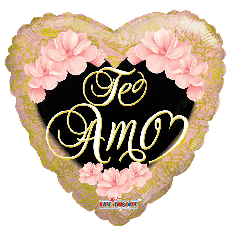 18" Te Amo Dorado Holographic Foil Balloon (Spanish)