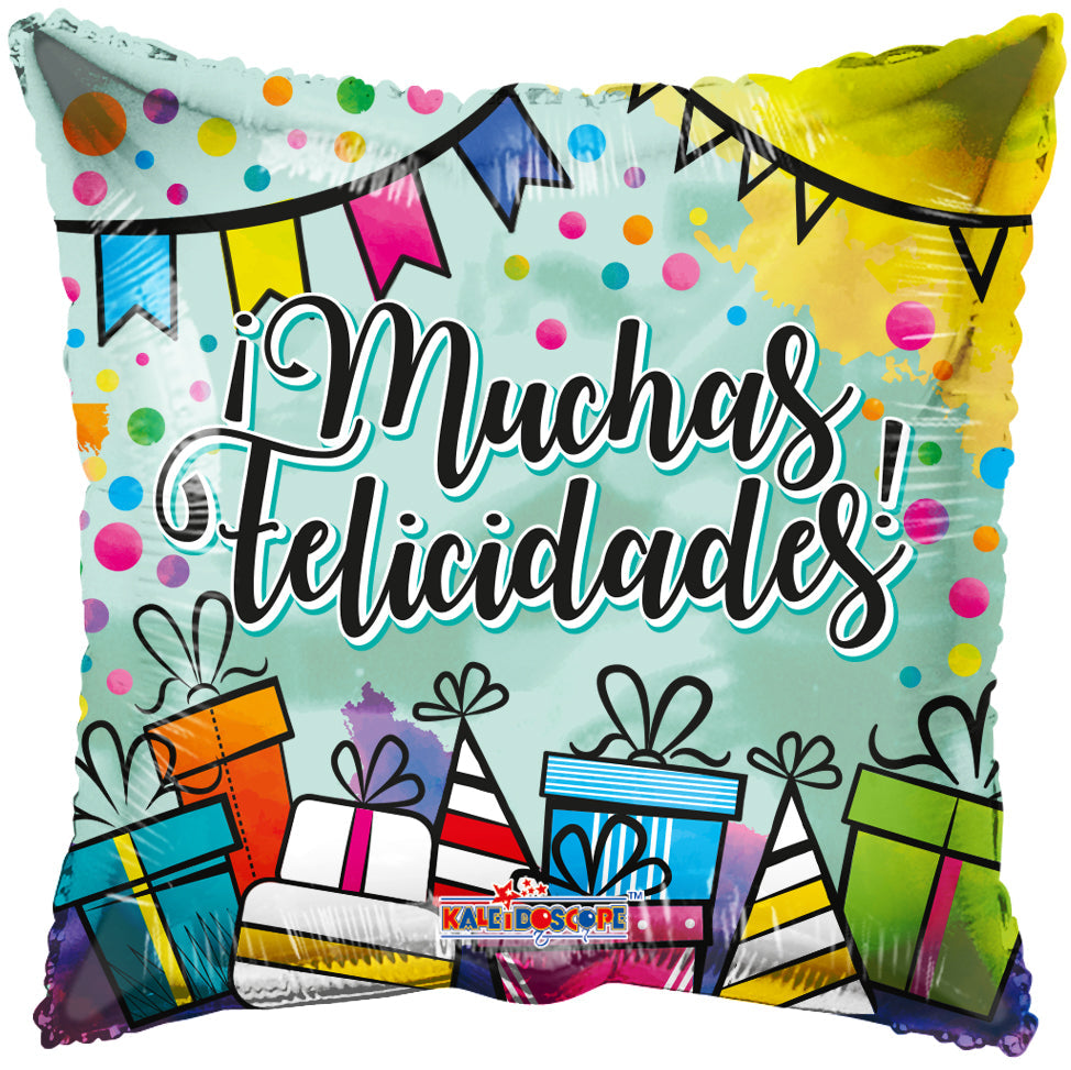 18" Muchas Felicidades Regalos (Spanish) Foil Balloon