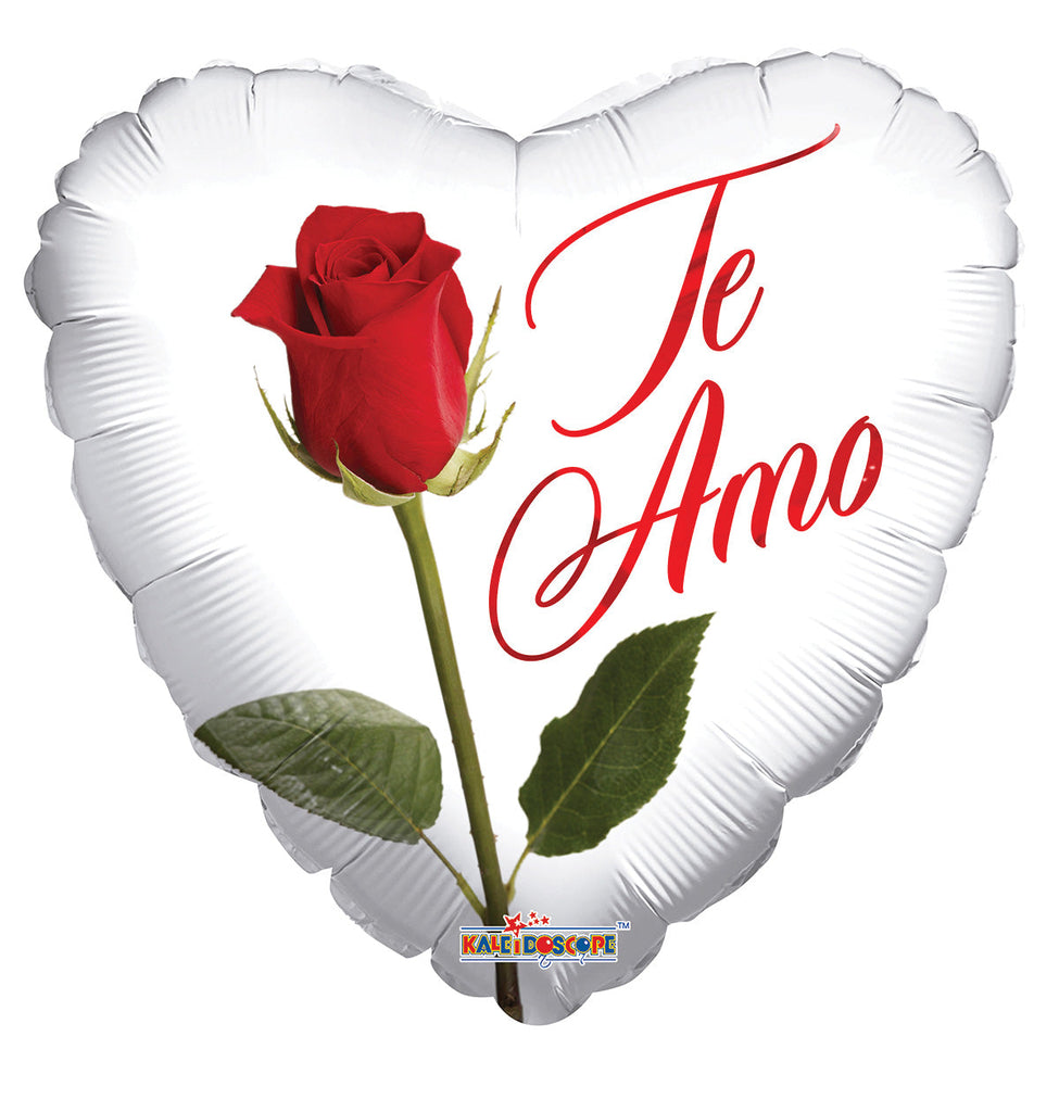 18" Te Amo Rosa Roja Foil Balloon (Spanish)