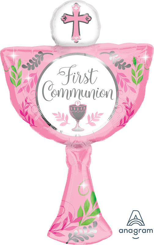 31" Jumbo Communion Day Girl Foil Balloon