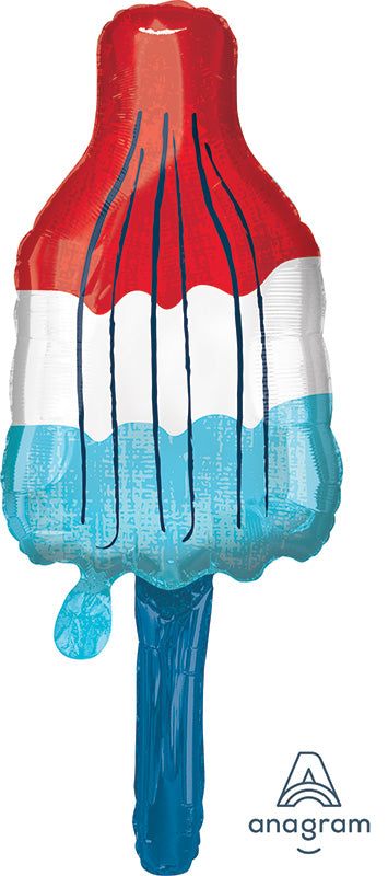 40" Red, White & Blue Popsicle SuperShape Foil Balloon