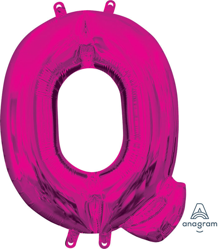 16" Airfill Only Anagram Brand Letter "Q" Pink Foil Balloon