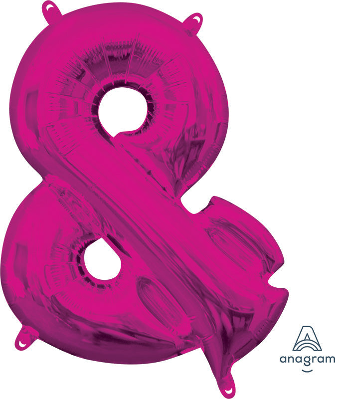 16" Airfill Only Symbol " & " Pink Foil Balloon