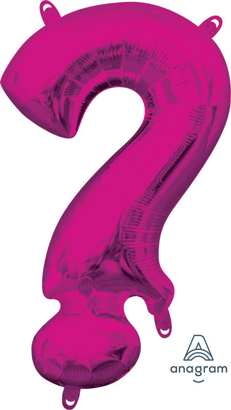 16" Airfill Only Symbol " ? " Pink Foil Balloon