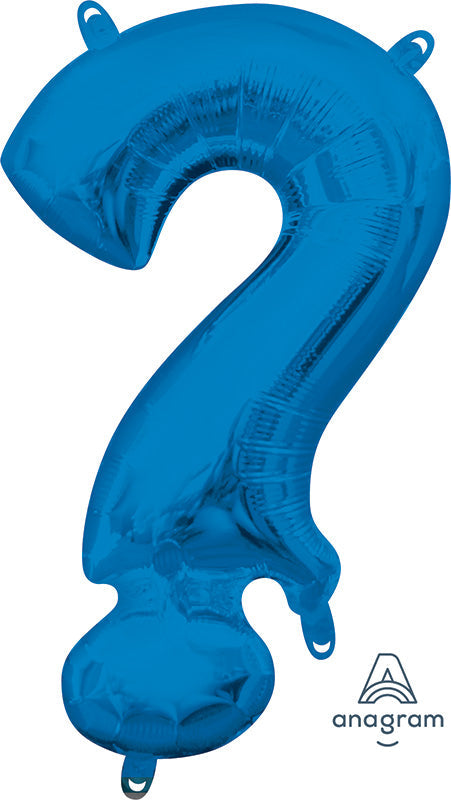16" Airfill Only Symbol " ? " Blue Foil Balloon