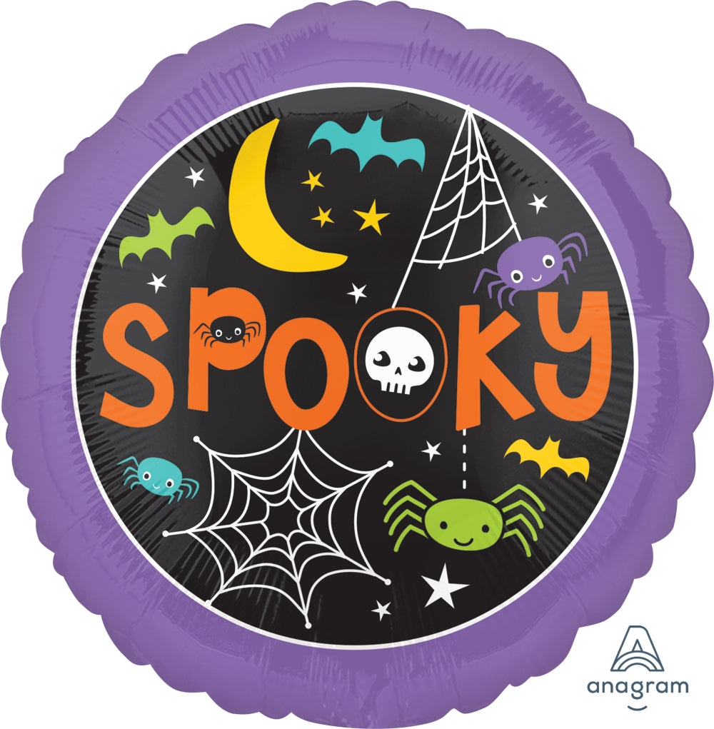 18" Spooky Web & Spiders Foil Balloon