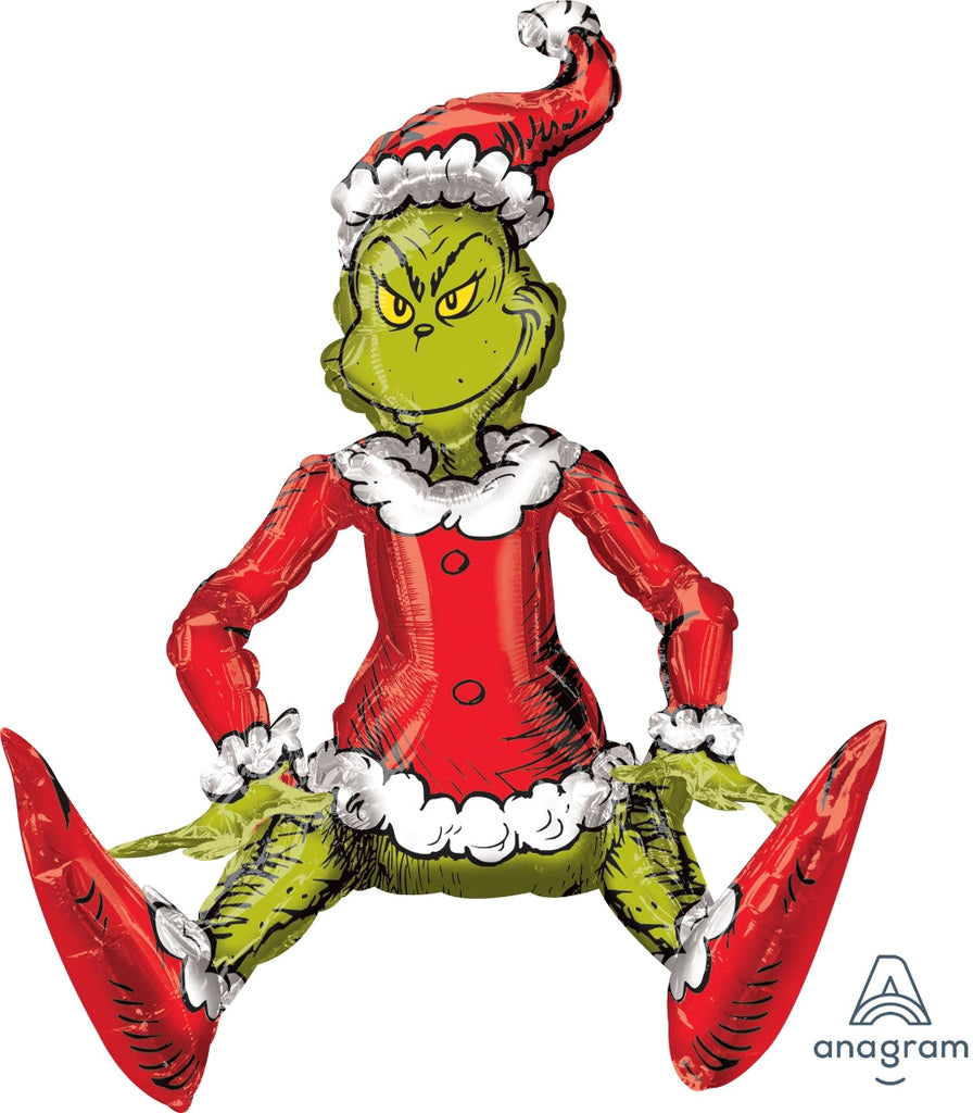 24" Grinch Sitter Christmas Foil Balloon