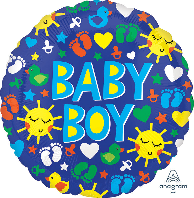 21" Baby Boy Sunshine Fun ColorBlast Foil Balloon