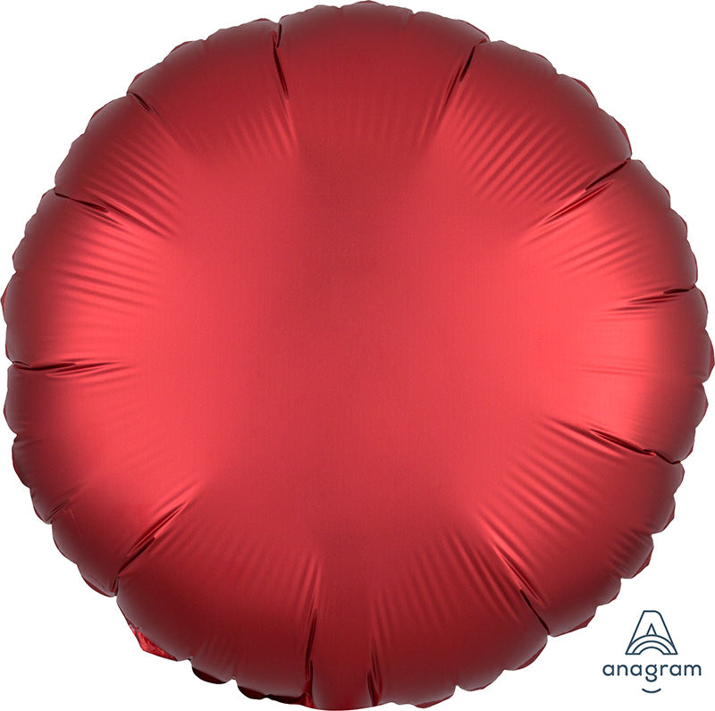 18" Satin Luxe Sangria Circle Foil Balloon