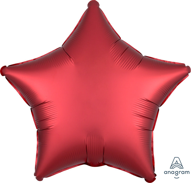 18" Satin Luxe Sangria Star Foil Balloon