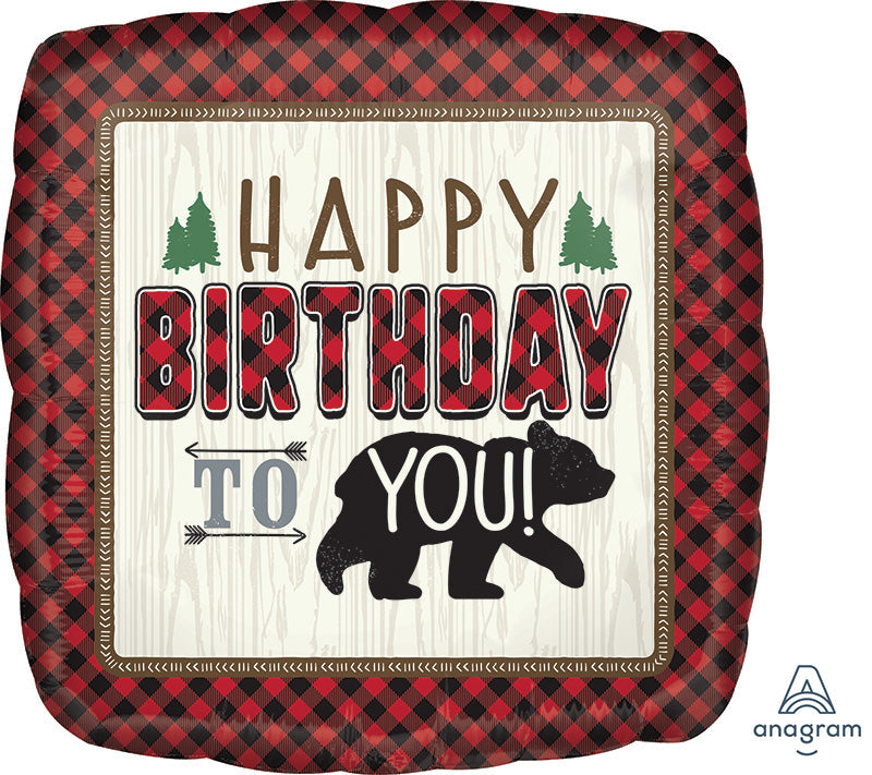 28" Jumbo Little Lumberjack Birthday Foil Balloon