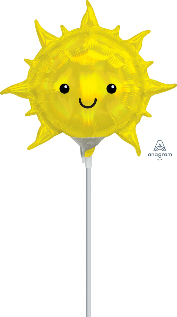 Airfill Only Mini Shape Iridescent Sun Foil Balloon