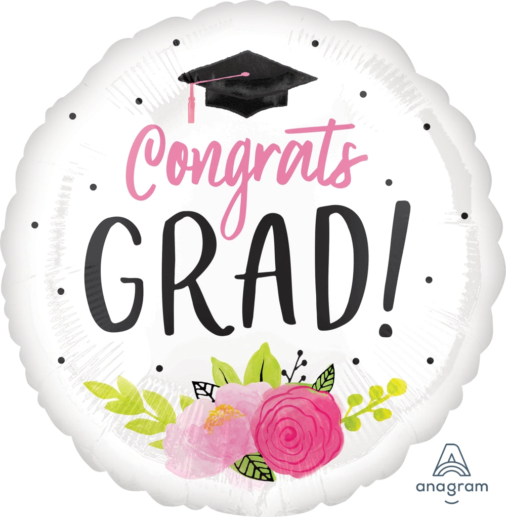 28" Girl Grad Foil Balloon