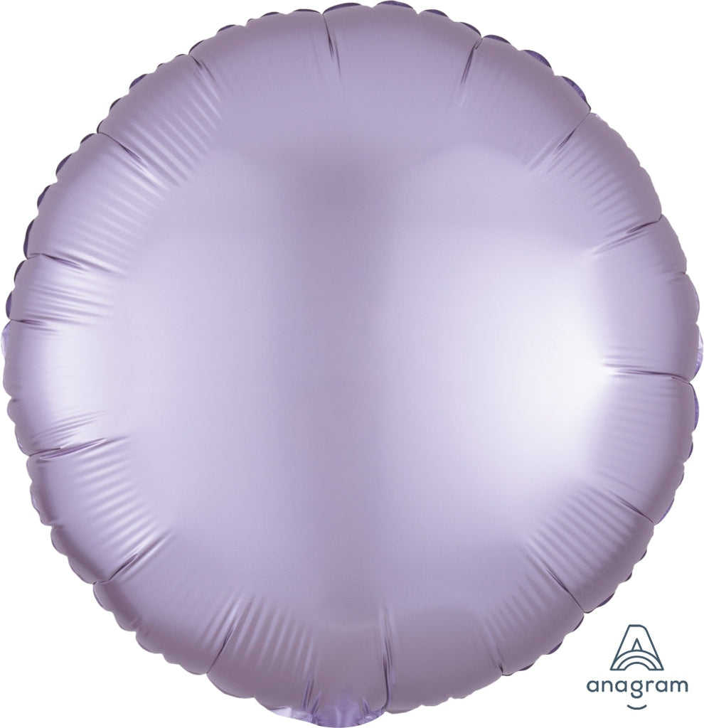 18" Satin Luxe Circle Pastel Lilac Foil Balloon