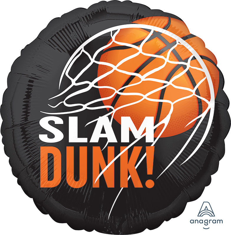 18" Nothin' but Net Slam Dunk Basketball Foil Balloon