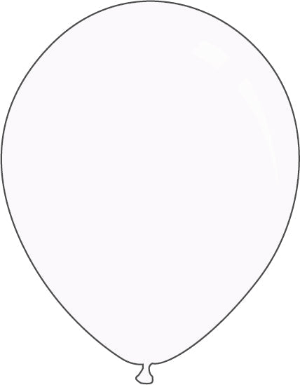 5" Metallic White Decomex Latex Balloons (100 Per Bag)