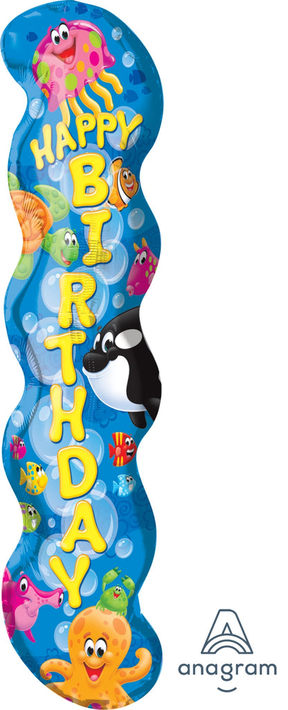 40" Trend Sea Buddies Happy Birthday Foil Balloon