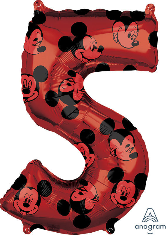 26" Mickey Mouse Forever Number 5 Mid-Size Foil Balloon