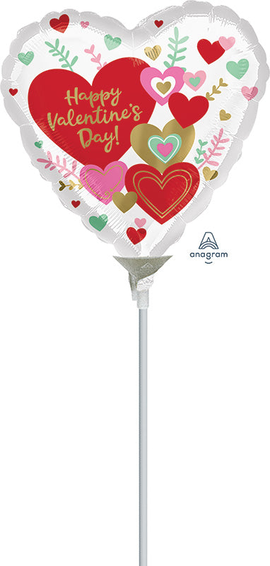 9" Airfill Only Valentine Wishes Foil Balloon