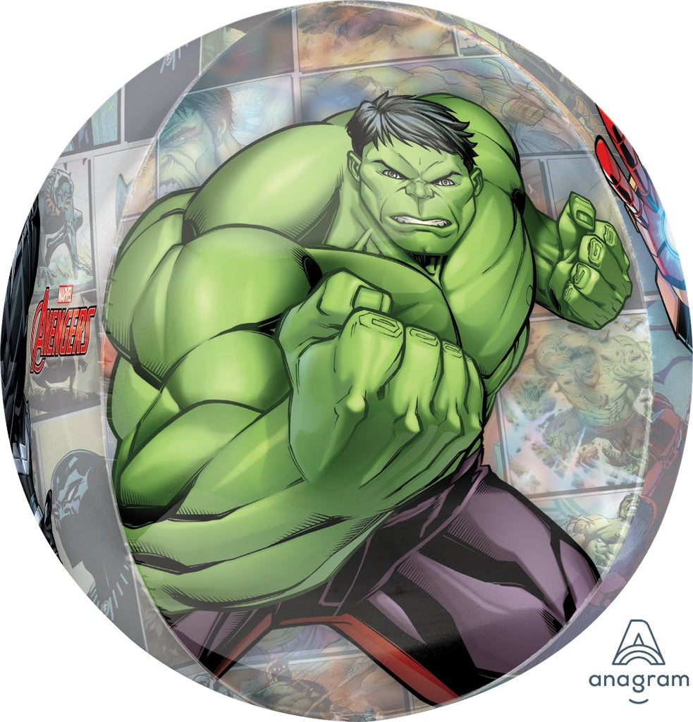 16" Avengers Marvel Powers Unite Orbz Clear Foil Balloon