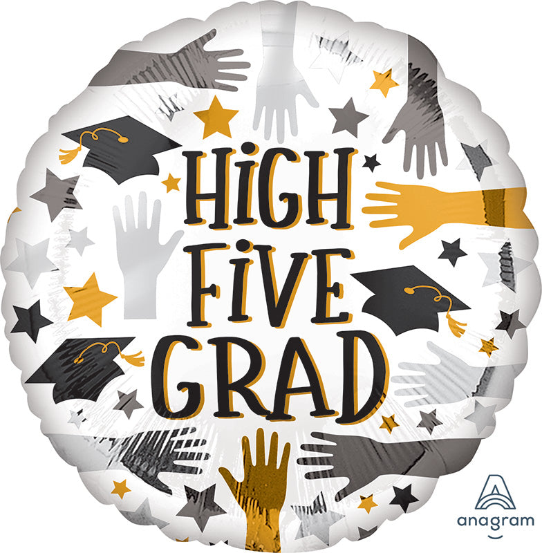 18" High Five Grad Foil Balloon