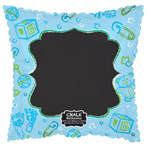 18" Baby Blue Chalkboard Foil Balloon