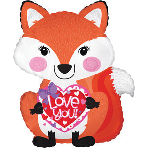 22" Love You Fox Foil Balloon