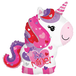 22" Be Mine Unicorn Foil Balloon