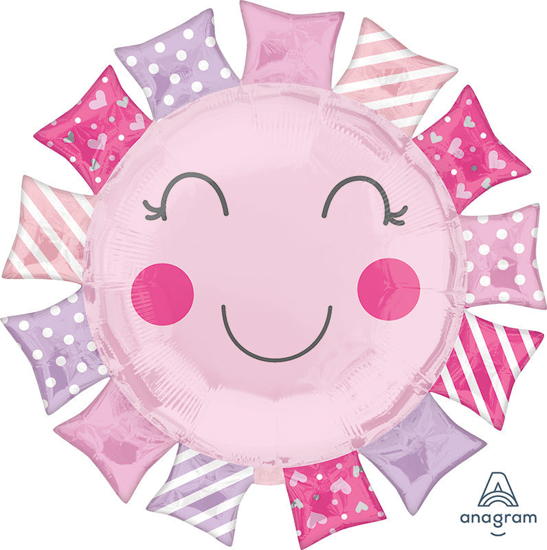 27" Baby Girl Sunshine SuperShape Foil Balloon