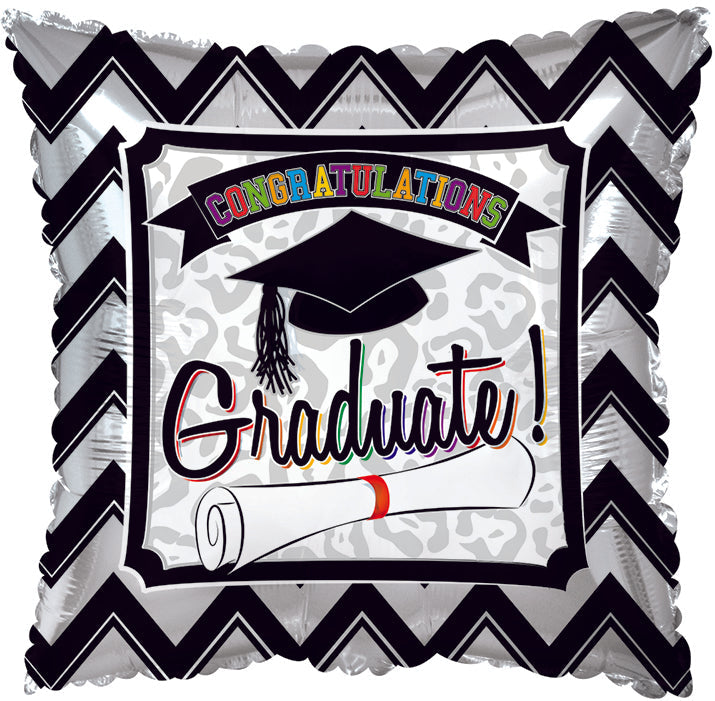 17" Grad Chevron Balloon