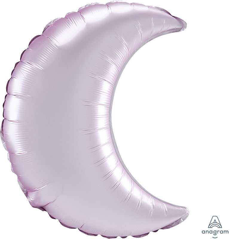 17" Airfill Only Pastel Pink Satin Crescent Foil Balloon