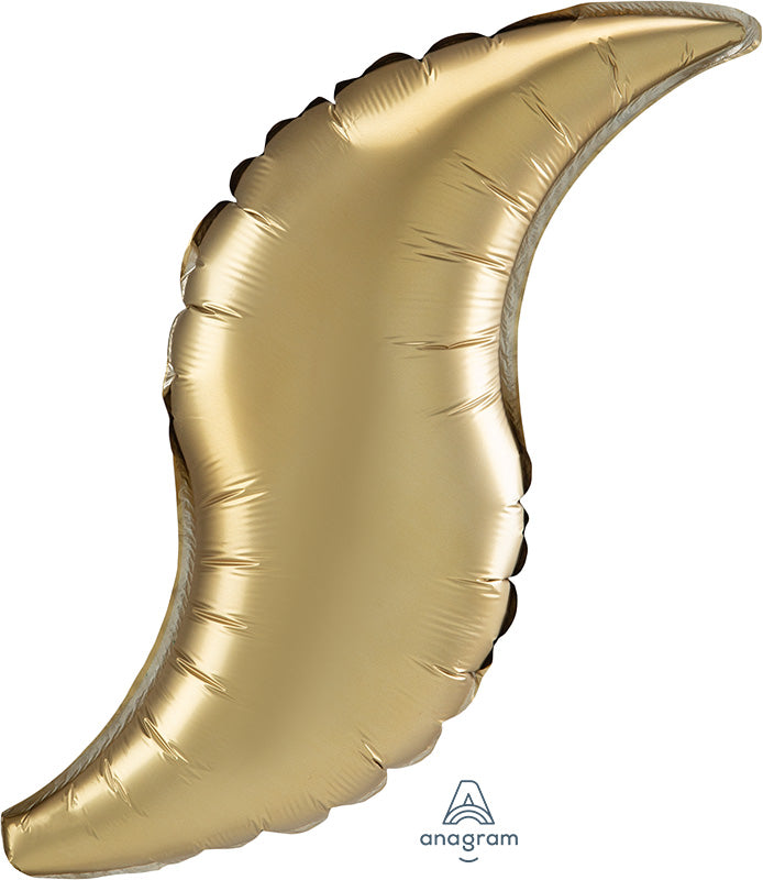 19" Airfill Only Gold Sateen Curve Foil Balloon